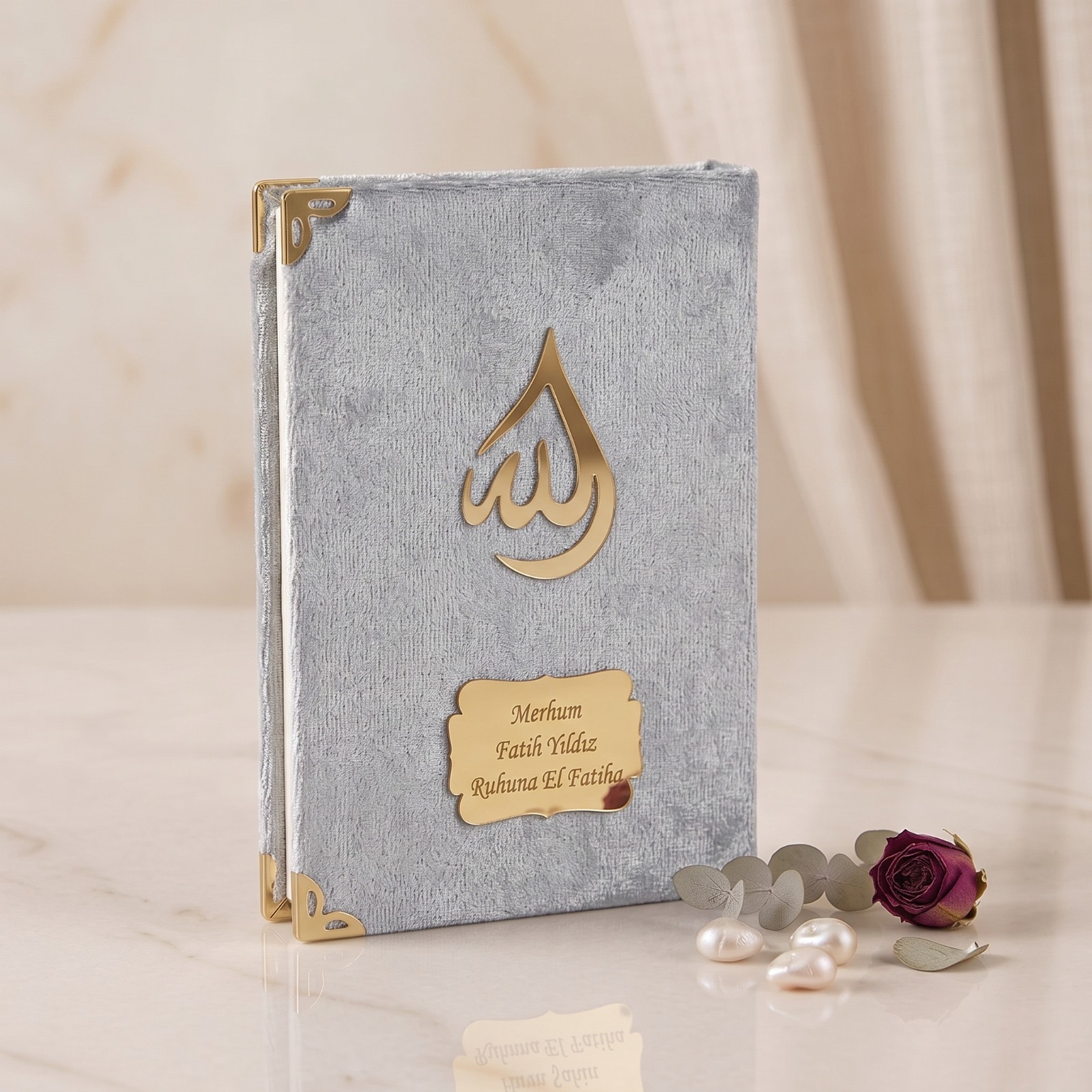 Kadife Kaplı Kumaş 128 Sayfa Yasin Kitabı - Görsel 7