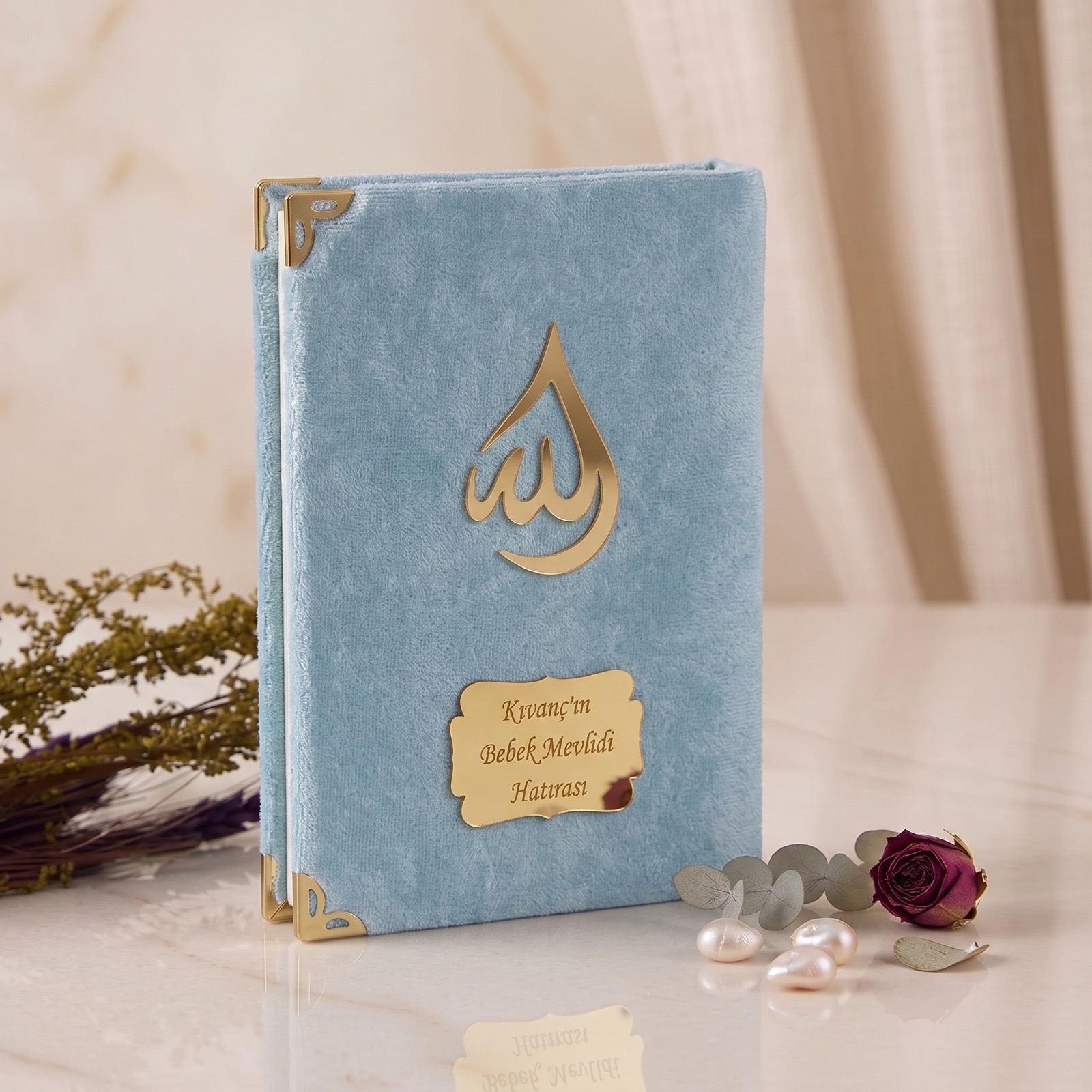 Kadife Kaplı Kumaş 128 Sayfa Yasin Kitabı - Görsel 8