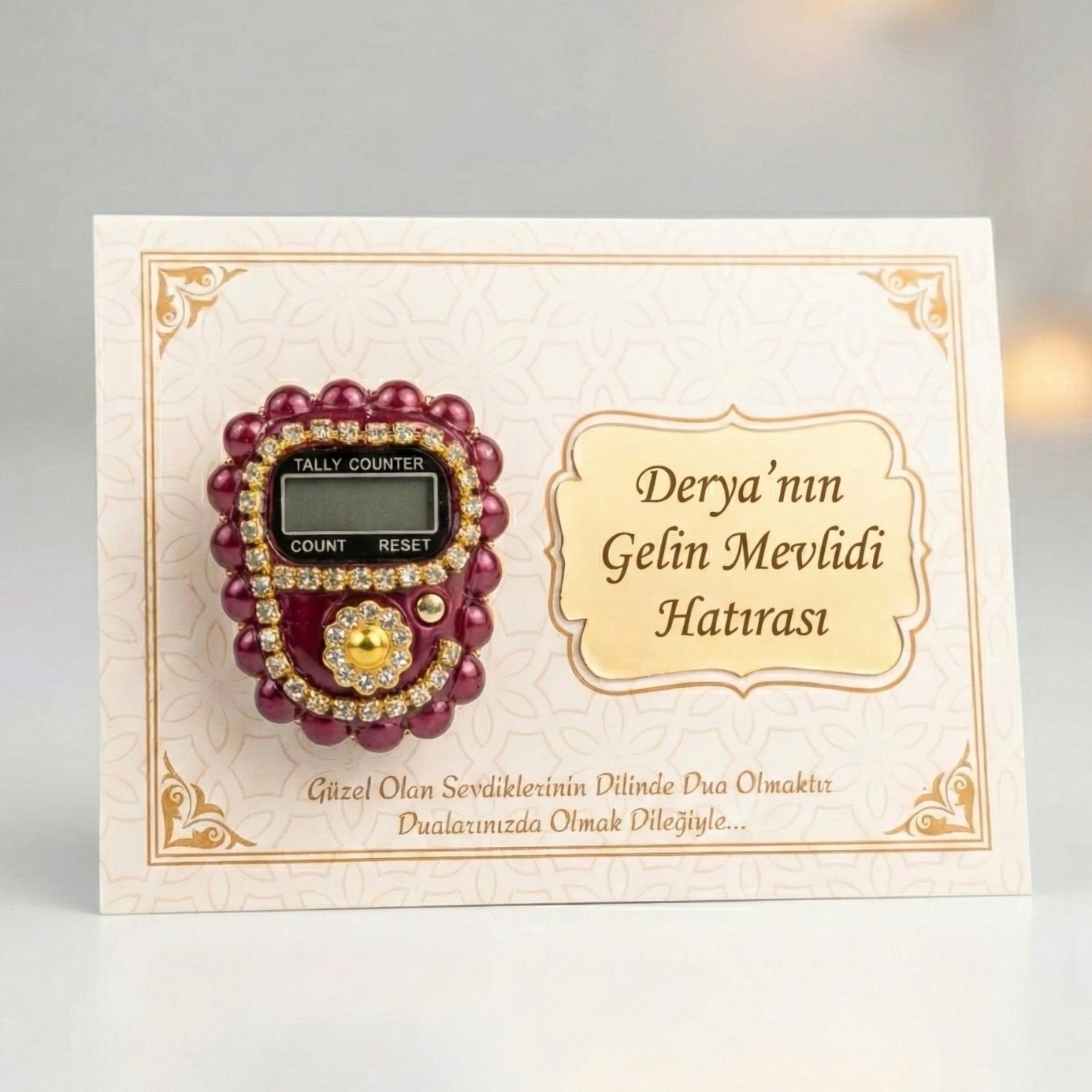 İsme Özel Pleksili Kartlı Zikirmatik