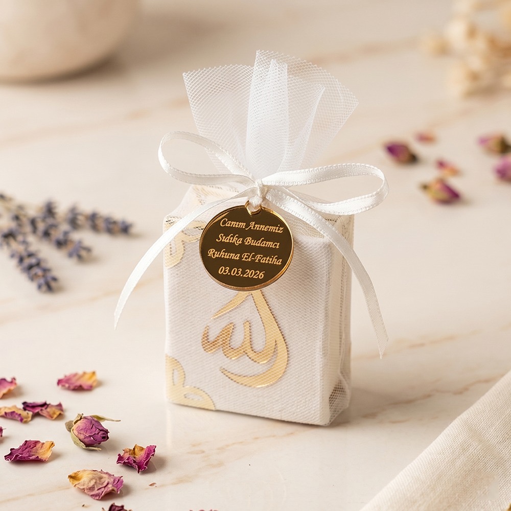 İsme Özel Tül Kese İçerisinde Mini Kuran Seti - Görsel 2