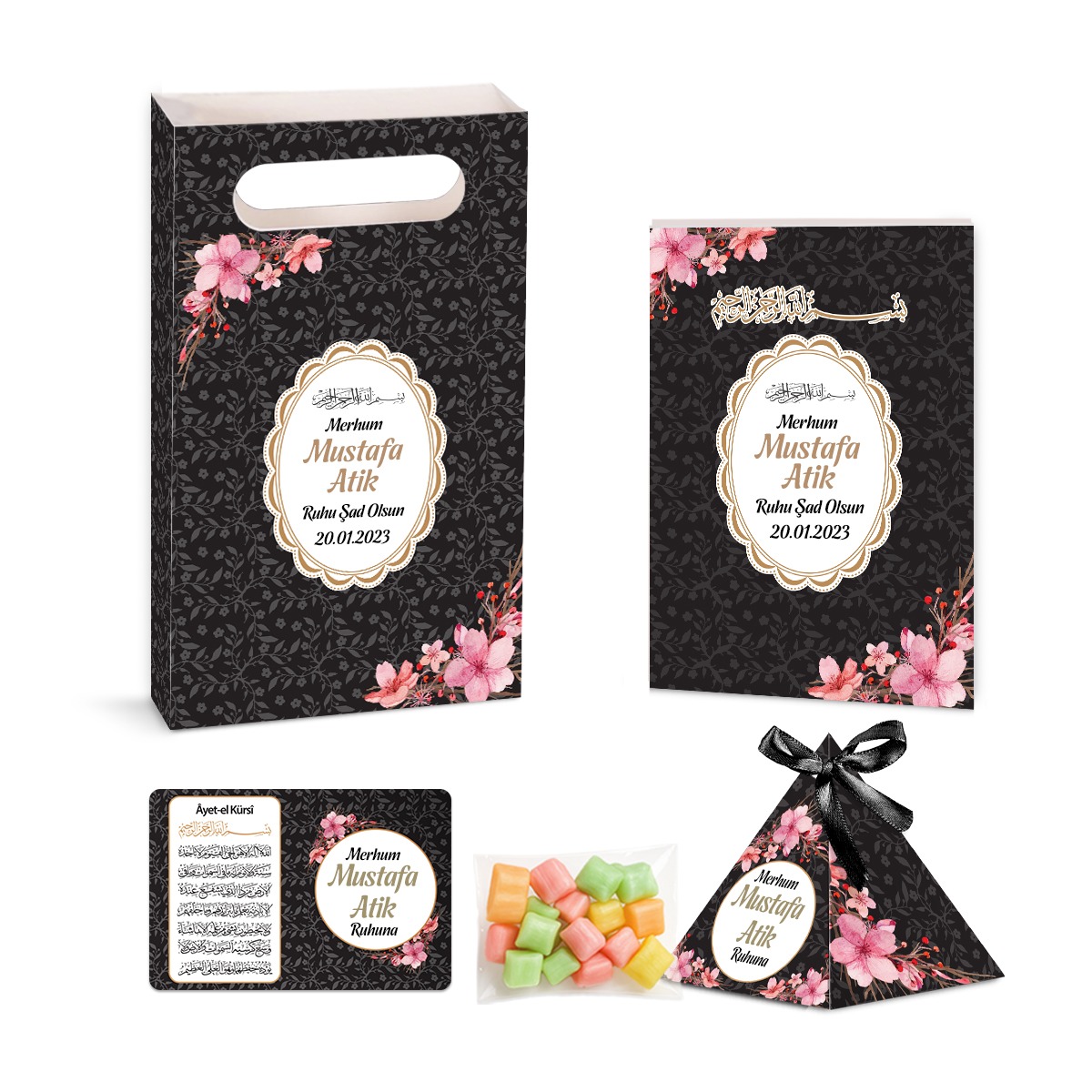 5 Li Mevlid Seti Kenar Çiçek Model