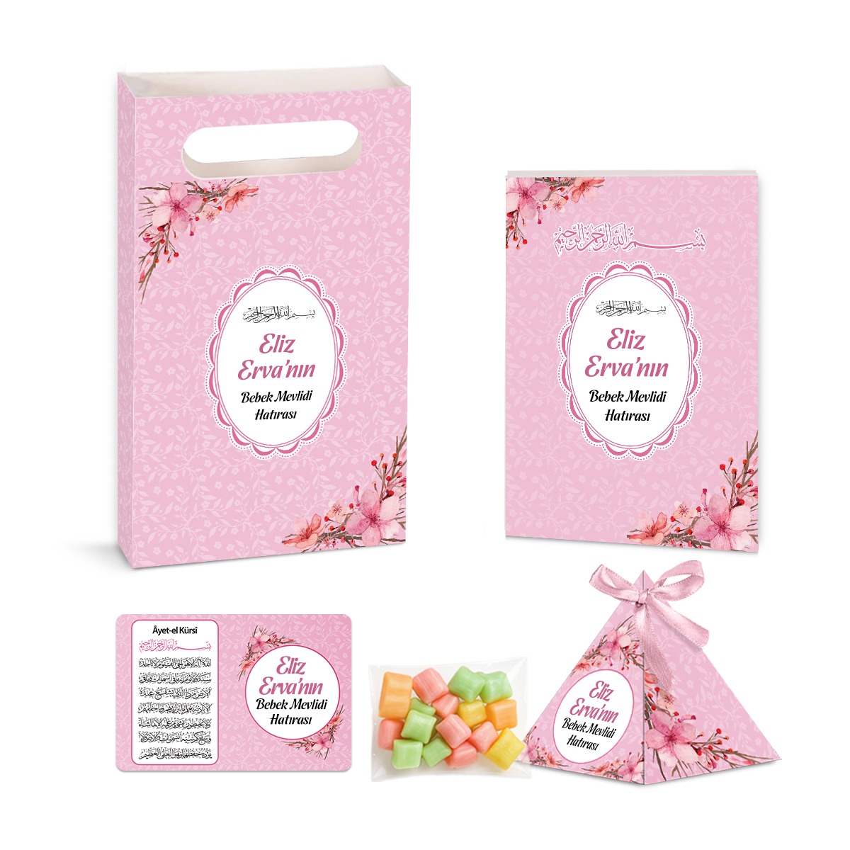 5 Li Mevlid Seti Kenar Çiçek Model - Görsel 2