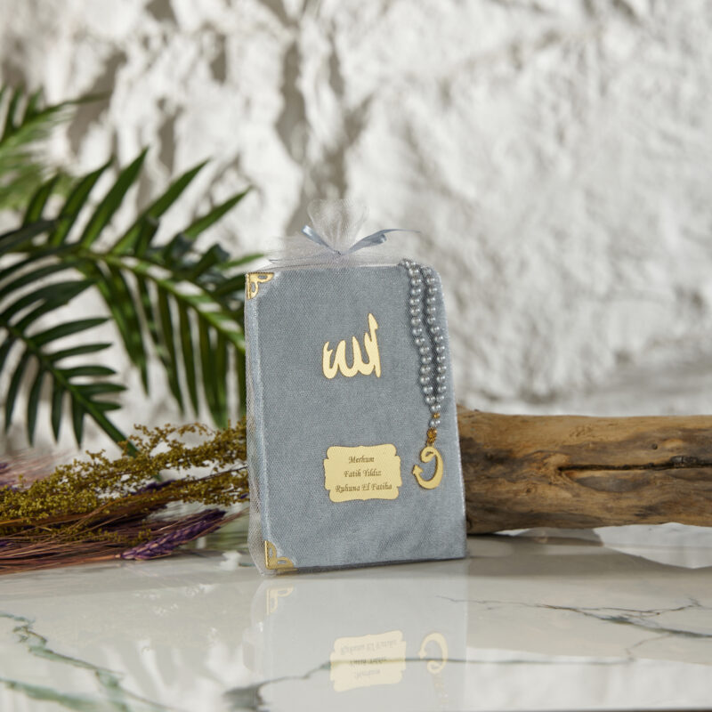 Tül Keseli Tesbihli Kadife Yasin Seti