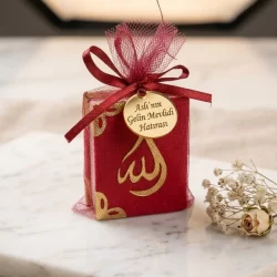 İsme Özel Tül Kese İçerisinde Mini Kuran Seti - Görsel 3