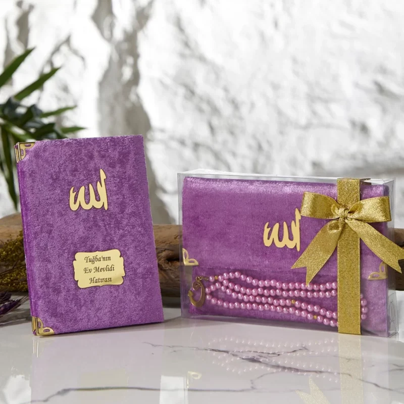 Asetat Kutuda Kadife Yasin Seti