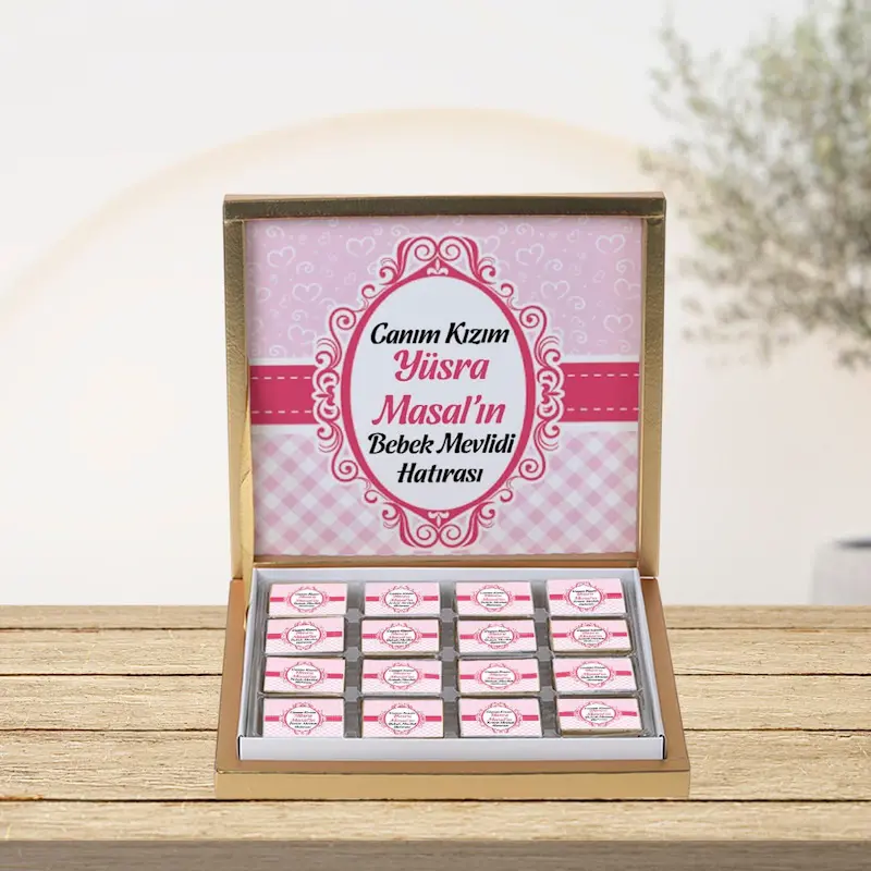 İsme Özel Kutulu Çikolata-Kalp